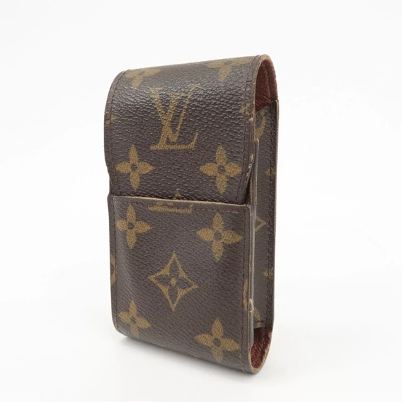 Authentic Louis Vuitton Monogram Etui Cigarette M63024 Used F/S - Picture 1 of 11